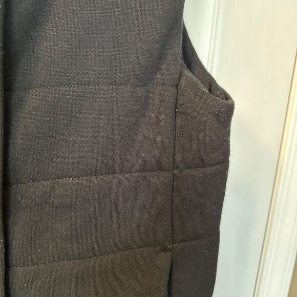 Be Cool | Black Quilted Thick Vest Womens Small S Zip Snap Button Soft - Picture 8 of 8
